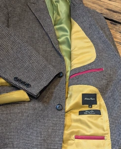 Holland Esquire Puppytooth Check Jacket 40R Supersoft Wool Cashmere Blend - Picture 1 of 12