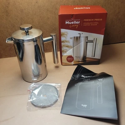 Mueller Stainless Steel French Press Coffee Maker 20oz - Open Box - Image 1 of 4