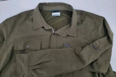 Columbia Omni Mecha Abotonada Manga Larga Ventilada Pesca Exterior Para Hombre Talla XXL Foto 1 de 4