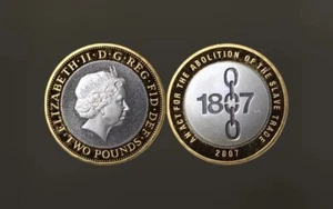 2007 £2 Pound Coin Abolition of the Slave Trade Proof Silver .925 Coin MS (FM357 - Picture 1 of 3