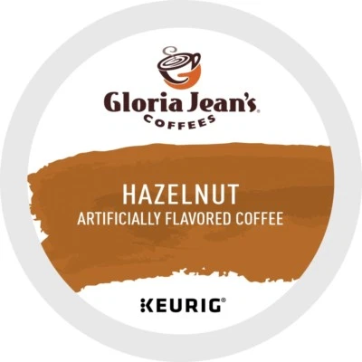 Gloria Jean's Hazelnut Coffee 24 to 144 Keurig Kcups Pick Any Size FREE SHIPPING - Image 1 of 2