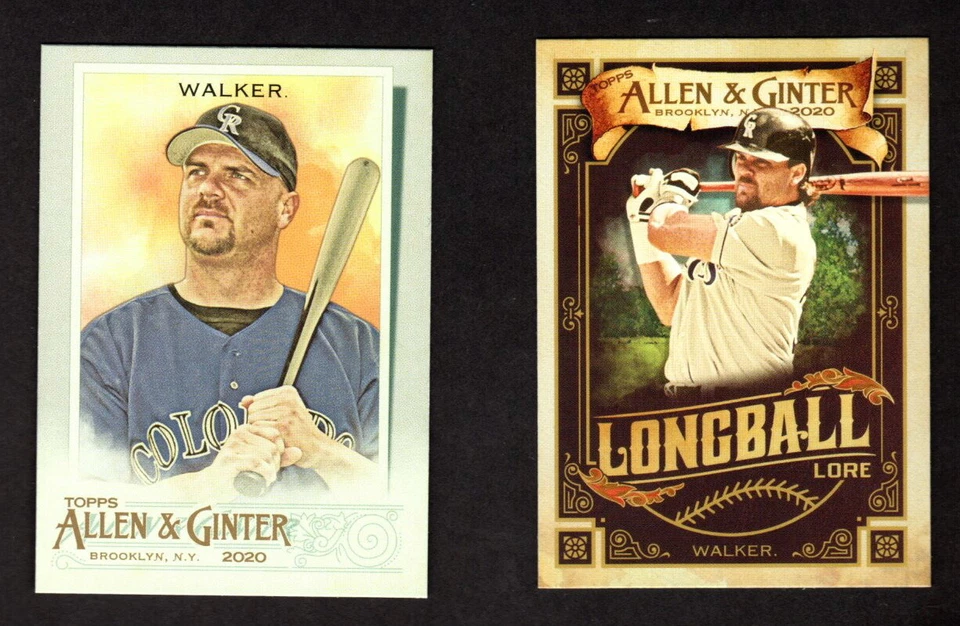 LARRY WALKER 2020 ALLEN & GINTER SHORT PRINT & LONGBALL LORE COLORADO ROCKIES - Image 1 of 1