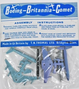 BNIB 1963 T N THOMAS MODEL 3X KIT SET 1:700 BRISTOL BRITANIA BOEING 707 DH COMET - Picture 1 of 4