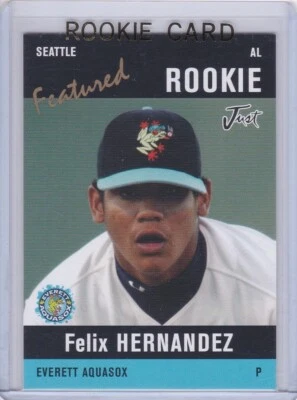 FELIX HERNANDEZ ROOKIE CARD 2004 Seattle Mariners Baseball Just Minors M's RC! - Image 1 of 2