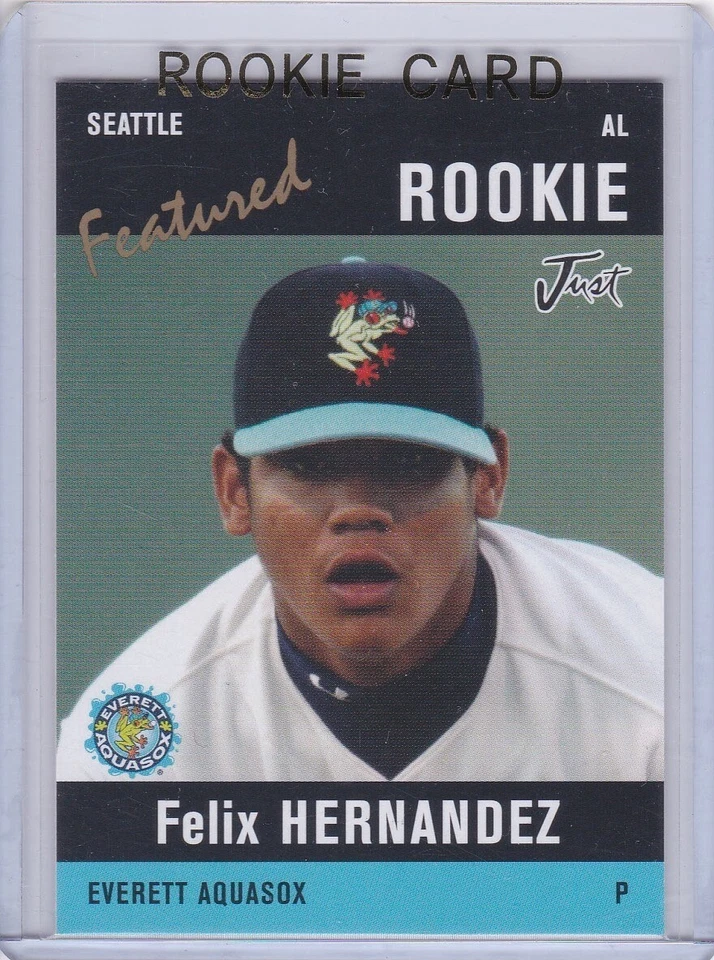 FELIX HERNANDEZ ROOKIE CARD 2004 Seattle Mariners Baseball Just Minors M's RC! - Image 1 of 2