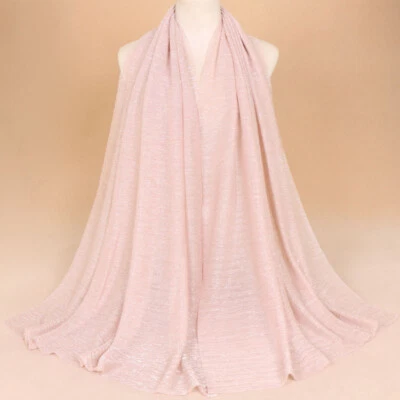 Pañuelo turbante islámico chal envolvente hiyab brillante para mujeres musulmanas 200*75 cm Foto 1 de 4