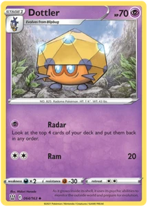Pokemon TCG Schwert & Schild Kampfstile - 064/163 Dottler Karte  - Bild 1 von 1