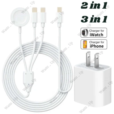 Магнитное зарядное устройство USB C тип C адаптер питания для iPhone Apple Watch 9 8 7 6 5 SE - Изображение 1 из 4