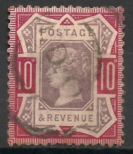 GB Briefmarken 1887 10d lila+rot SG210 gebraucht - Bild 1 von 1