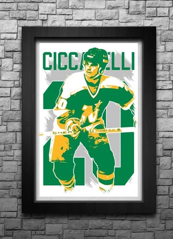 DINO CICCARELLI art print/poster MINNESOTA NORTH STARS FREE S&H! JERSEY Cover