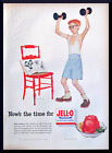 Weight Lifter Jell-O Vintage 1952 Ad Magazine Print Mr. America Body Builder