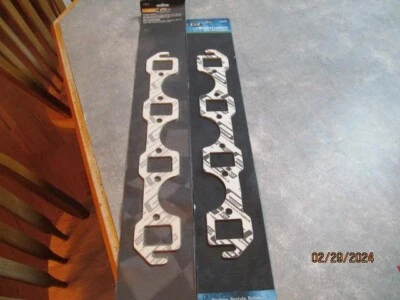 2 Sets of Mr. Gasket 253 SB Ford, Exhaust Gaskets, 1.480 in. Port Free shipping Foto 1 de 4