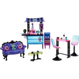 Monster High The Coffin Bean Playset Cafe 2 Pet Furniture Pastry Treats & Drinks - Picture 1 of 8