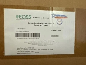 28 Units Sterile Blue Surgical Gown Size Large AAMI Level 4 w/ Hand Towel 2026 - Bild 1 von 4