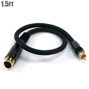 1.5FT Premium XLR 3-Pin Female to RCA Male Mic Microphone Cable Gold Plated - Picture 1 of 3