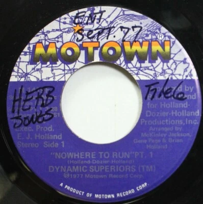 Soul 45 Dynamic Superiors - Nowhere To Run Pt. 1 / 2 On Motow - Image 1 of 2