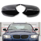 Pair Side Rear Mirror Cover Cap For BMW E90 3 Series 2009-2011 Gloss Black Car