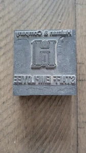 Stampa tipografica vintage blocco di legno di Hulman e personale aziendale dipendente - Foto 1 di 1