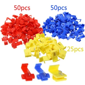 125pcs Scotch Lock Wire Cable Connectors Quick Splice Terminals Crimp Electrical - Picture 1 of 12