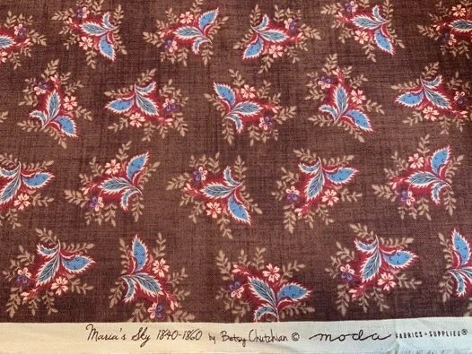 MODA Fabrics MARIA'S SKY Civil War Repro 1840-60 BETSY CHUTCHIAN Floral FQ - Image 1 of 1