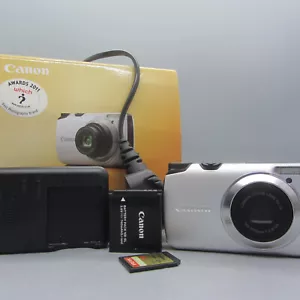Canon Digital Camera PowerShot A3300 IS 16.0MP Silver Tested - Picture 1 of 9