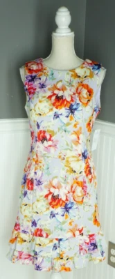 NEW Donna Ricco New York Size 14 Floral Sheath Dress Ruffle Hem NWT $132 - Image 1 of 4