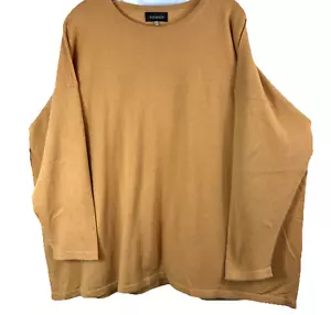 OS Eskandar cashmere tunic sweater Pumpkin Orange Boxy Drape - Picture 1 of 6