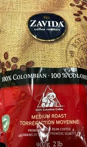 ZAVIDA 100 % KOLUMBIANISCHER PREMIUM GANZBOHNENKAFFEE 907g/2LBS 4 TASCHEN - KOSTENLOSER VERSAND - Bild 1 von 1