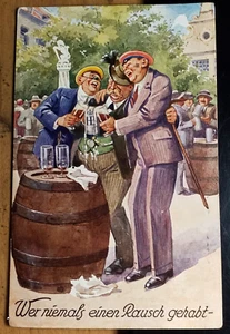 Hofbräuhaus München - Wer niemals einen Rausch gehabt - 1938 / Karte Studentika - Bild 1 von 1