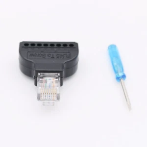 10pcs Ethernet RJ45 Male To 8 Pin AV Screw Terminal Adapter Converter Block CCTV - Picture 1 of 11