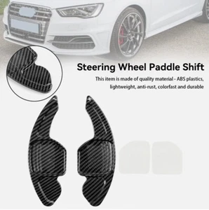 Carbon Fiber Steering Wheel Shift Paddle Trim For Audi A3 A4 A5 A6 A7 A8 Q3 Q5 - Picture 1 of 8