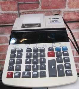 Canon MP27D Business Calculator Clock Calendar 12 Digits 2-Color Print  - Picture 1 of 7