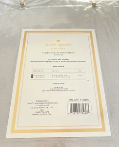NEW with Tag Kate Spade New York 9 Piece Tablecloth Set, 60" x 102" Gray Silver - Picture 1 of 4