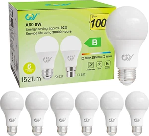 Lampadina LED E27, 8W(Equivalenti a 100W), Lampadine LED 1521 Lumen, Lampadine L - Foto 1 di 12