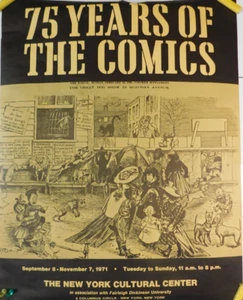 1971 22X28 Comicon ? POSTER 75 JAHRE COMICS NEW YORK KULTURZENTRUM - Bild 1 von 9