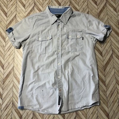 Oakley Short Sleeve Button Down Size Lg. Slight Collar Stains, Refer To Photos - Image 1 of 4