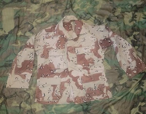 New Authentic Chocolate Chip Desert Combat Shirt w/ Taper Medium Short Gulf War