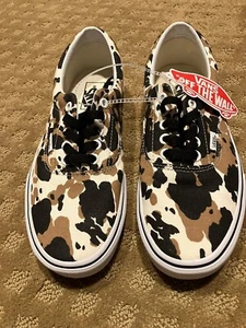 Vans Unisex Camo Shoes Brown Black & Beige Canvas Sneakers Men Sz 8 Women Sz 9.5 - Picture 1 of 9