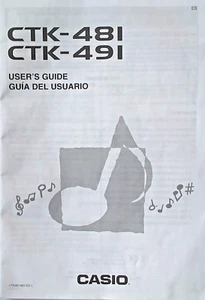 Casio CTK-481 CTK-491 Electronic Keyboard Original User's Guide Owner's Manual. - Picture 1 of 3