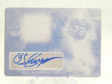 OJ Simpson Signed Auto 2022 Leaf In The Game Used Sports Magenta Plate Auto 1/1