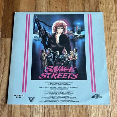 Savage Streets Laserdisc Extended Play Linda Blair 1983 Exploitation Classic - Image 1 of 4