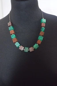 collier sautoir fantaisie perles "glitter",mode, accessoires,perles,strass,bois - Foto 1 di 2