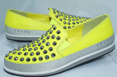 Nuevos zapatos planos para mujer Prada talla 39,5 napa deportivos amarillos Foto 1 de 4