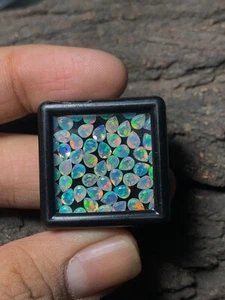 Top Quality Opal Faceted Pear Cut Loose Gemstone Natural Ethiopian Fire Opal - Picture 1 of 8