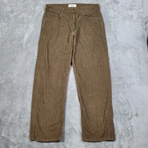 Levi Strauss Signature Jeans Mens 36x32 Corduroy Loose Straight Pants Brown - Picture 1 of 10