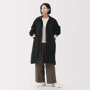 MUJI wasser-UV-beständiger Damenmantel mit Kapuze Dark Navy FedEx - Bild 1 von 11
