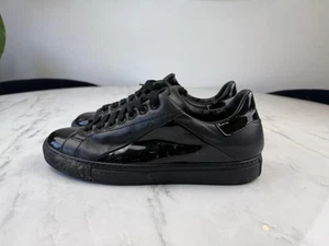 Zapatillas deportivas MR HARE para hombre negras Cunningham punta redonda plataforma cuero UK9 - Imagen 1 de 7
