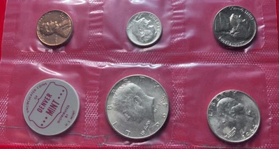 1964-P-D Mint Sets. Complete and original. 10 coins Both "P" & "D"  W/ Envelope - Image 1 of 4