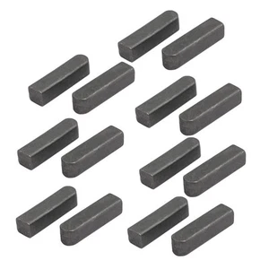 uxcell® 16mmx4mmx4mm Carbon Steel Key Stock Keystock Gray 14pcs  - Picture 1 of 2