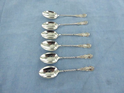 UN ANTICO SET DI SEI CUCCHIAINI IN ARGENTO STERLING.SHEFFIELD 1903. - Immagine 1 di 4